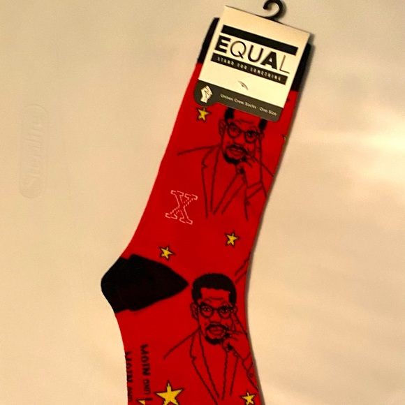 EQUAL Stand For Something Malcolm X Socks - Picture 2 of 4